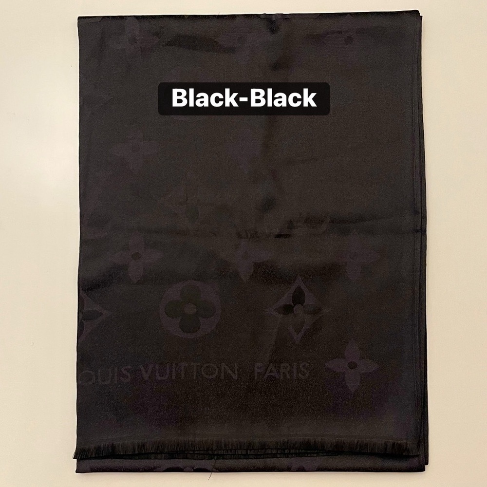 LV Monogram Cashmere Silk Blend Scarf - Picture 5 of 9